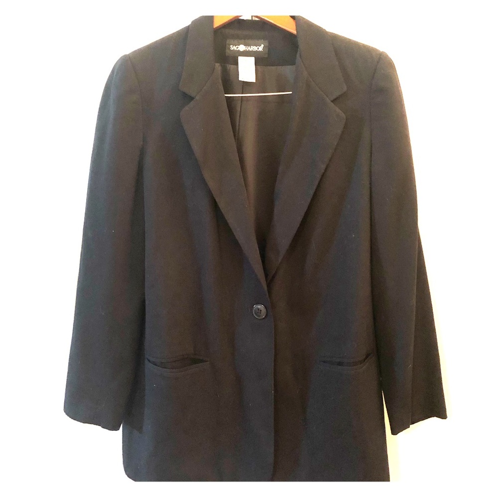 Women’s Sag Harbor Black Blazer Size 12